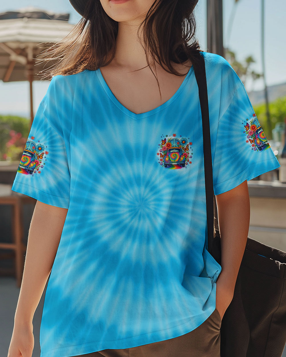 DON'T LOOK BACK HIPPIE CAR TIE DYE ALL OVER PRINT - TYQY1908253
