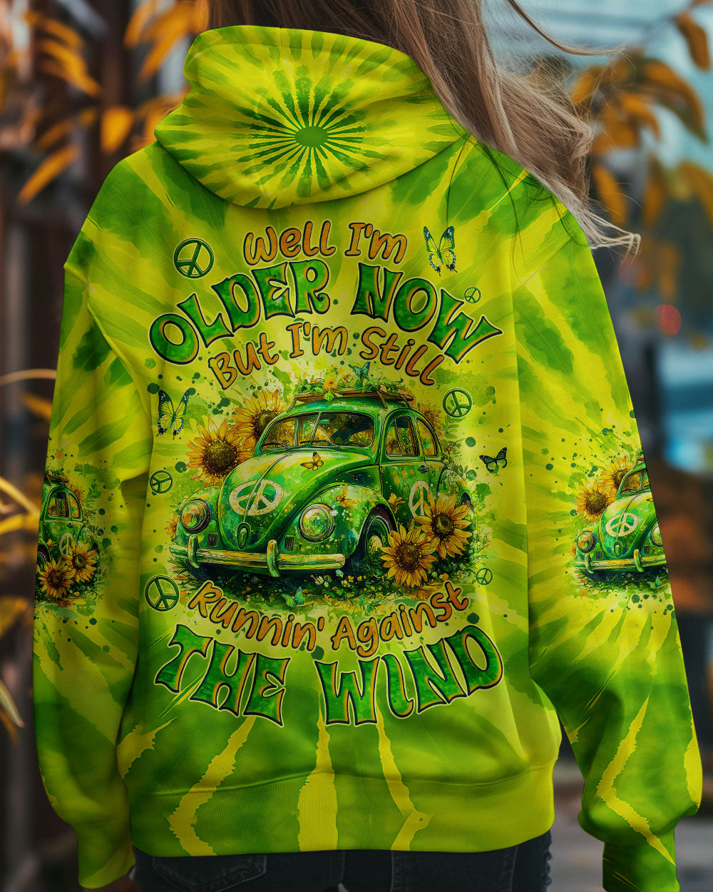 RUNNING AGAINST THE WIND BEETLE CAR TIE DYE ALL OVER PRINT - TYQY2001251