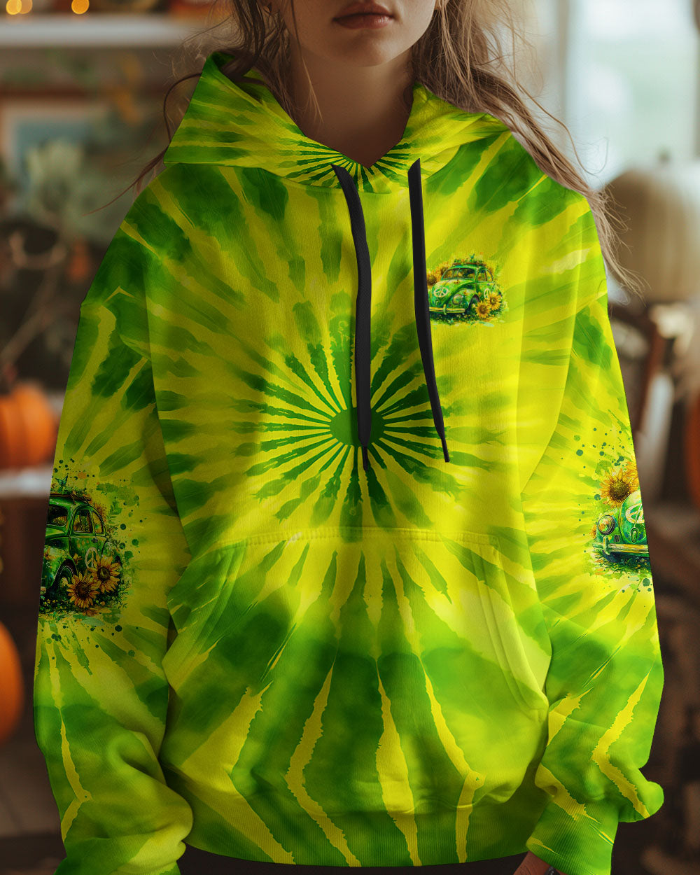 RUNNING AGAINST THE WIND BEETLE CAR TIE DYE ALL OVER PRINT - TYQY2001251