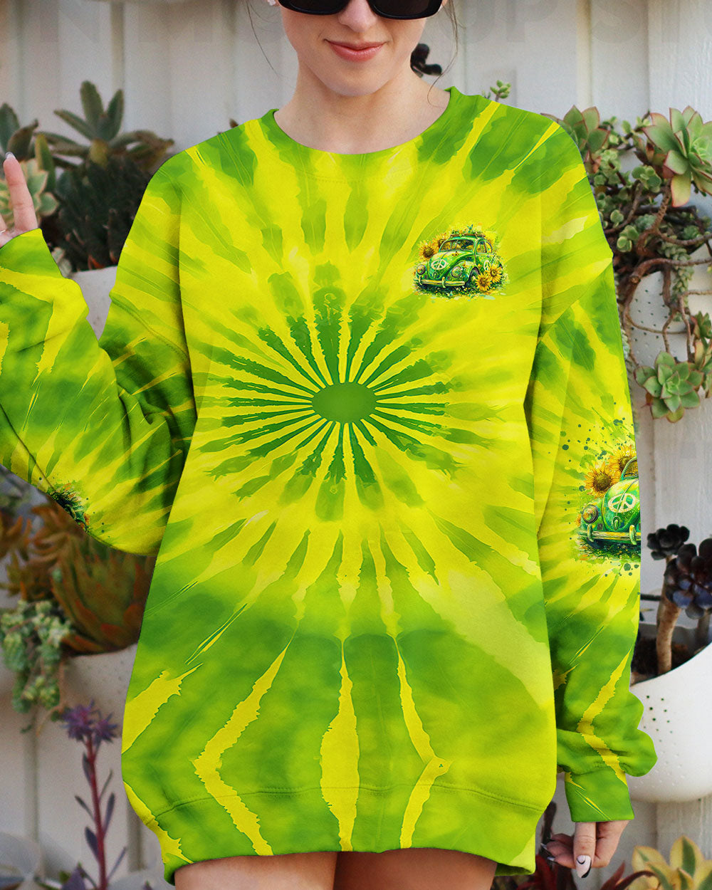 RUNNING AGAINST THE WIND BEETLE CAR TIE DYE ALL OVER PRINT - TYQY2001251