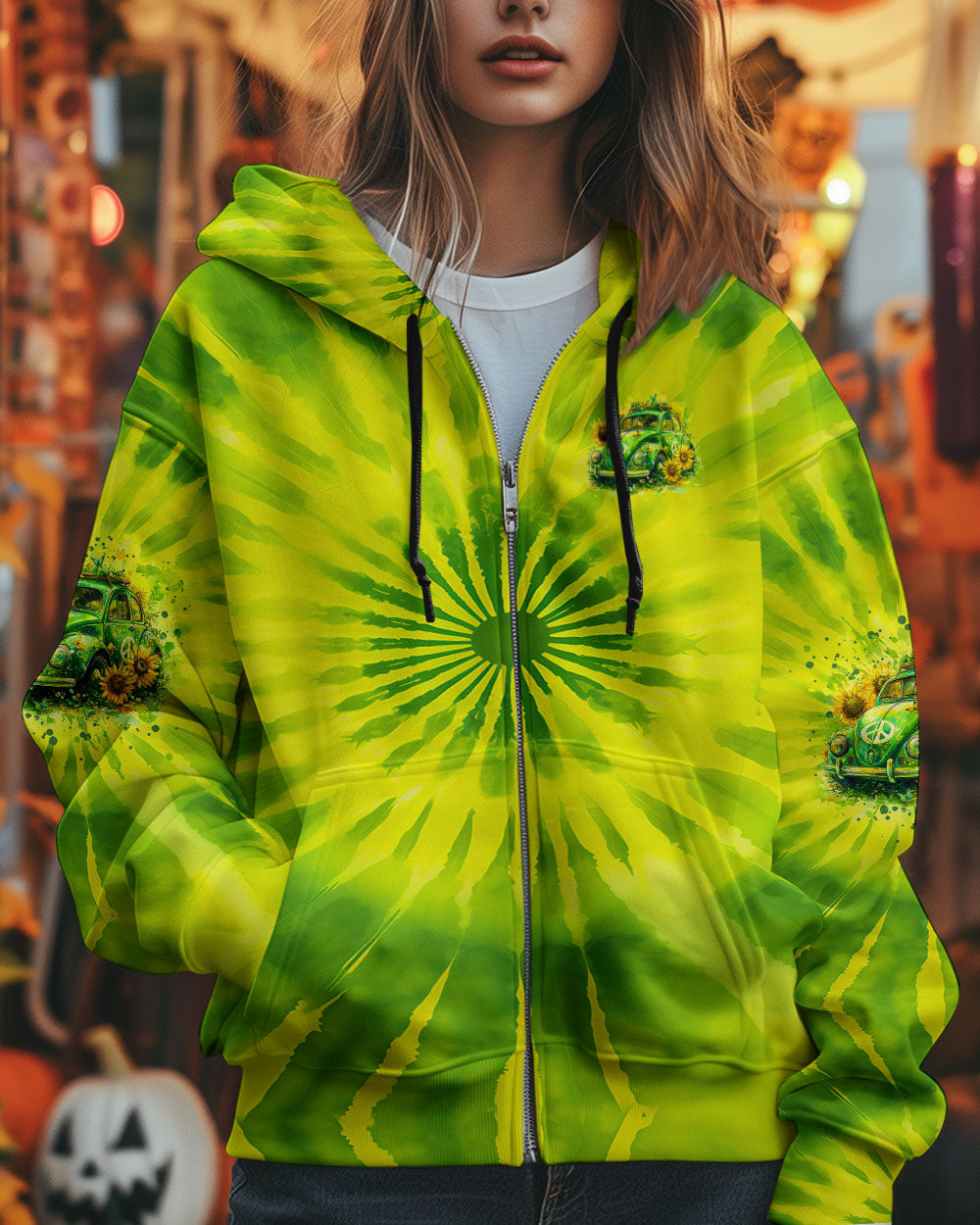 RUNNING AGAINST THE WIND BEETLE CAR TIE DYE ALL OVER PRINT - TYQY2001251