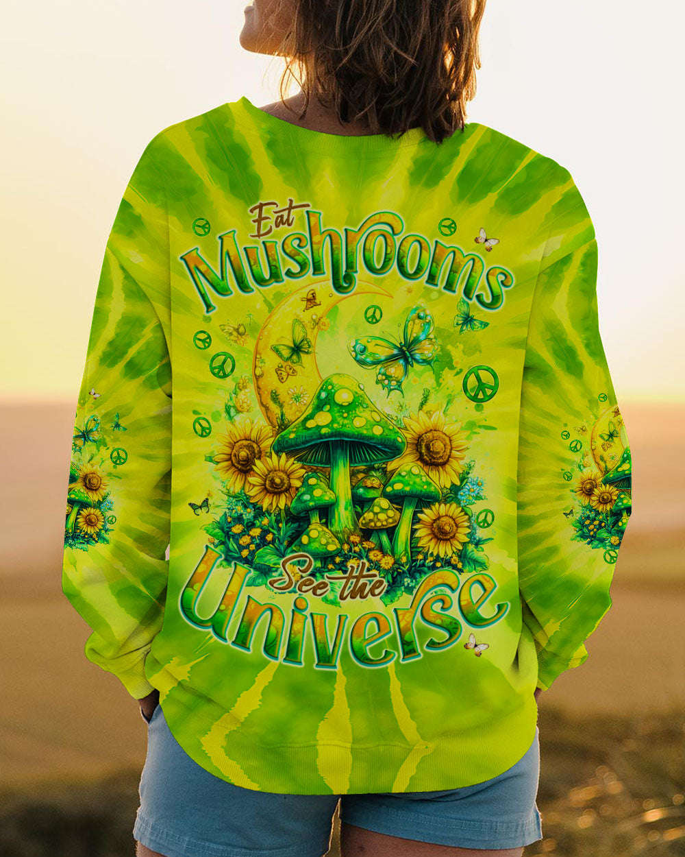 EAT MUSHROOMS SEE THE UNIVERSE TIE DYE ALL OVER PRINT - TYQY2001252