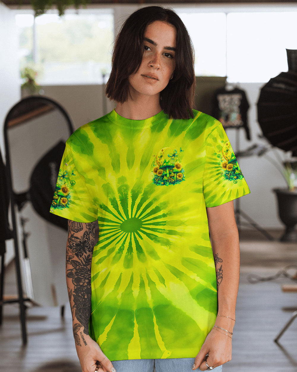 EAT MUSHROOMS SEE THE UNIVERSE TIE DYE ALL OVER PRINT - TYQY2001252