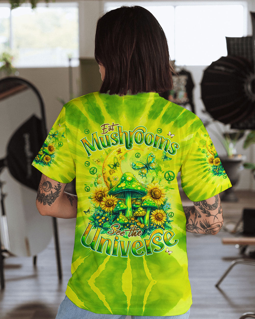 EAT MUSHROOMS SEE THE UNIVERSE TIE DYE ALL OVER PRINT - TYQY2001252