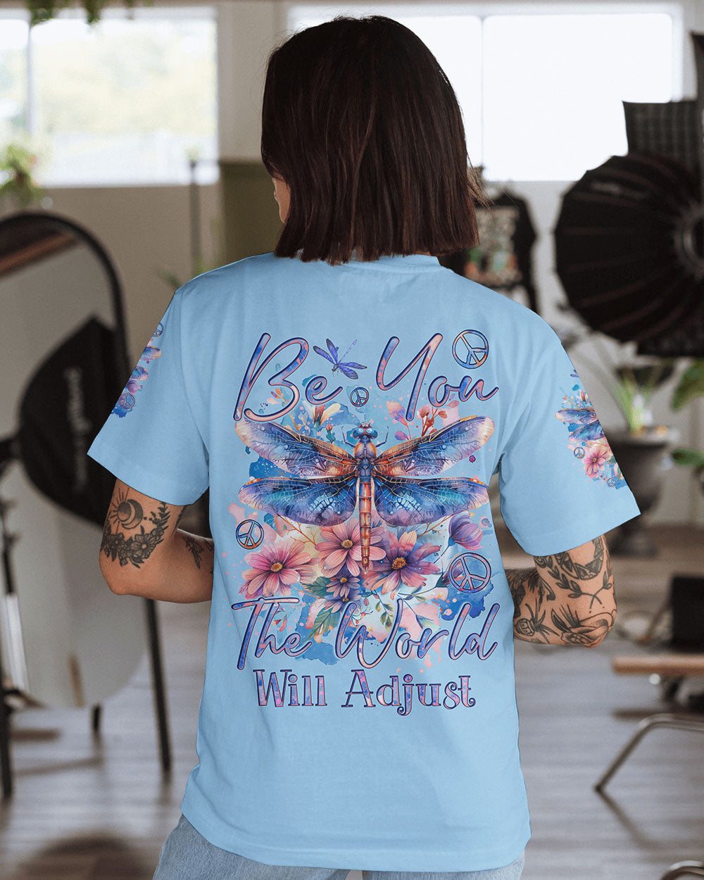 BE YOU THE WORLD WILL ADJUST DRAGONFLY ALL OVER PRINT - TYQY2002241