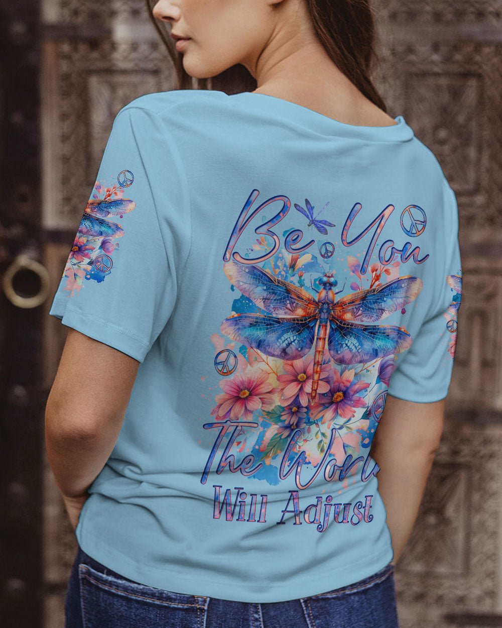 BE YOU THE WORLD WILL ADJUST DRAGONFLY ALL OVER PRINT - TYQY2002241