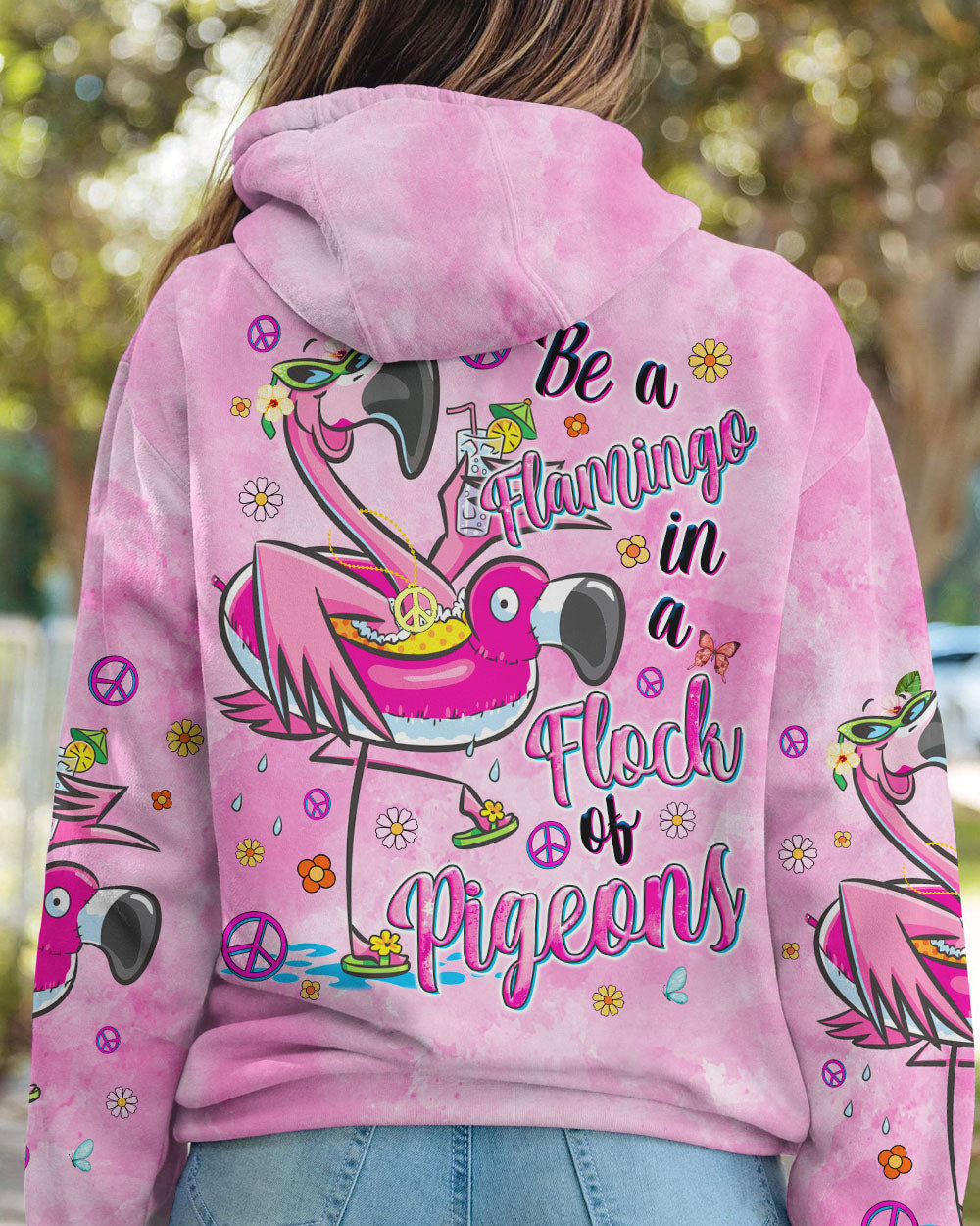 BE A FLAMINGO IN A FLOCK OF PIGEONS ALL OVER PRINT - TYQY2006244