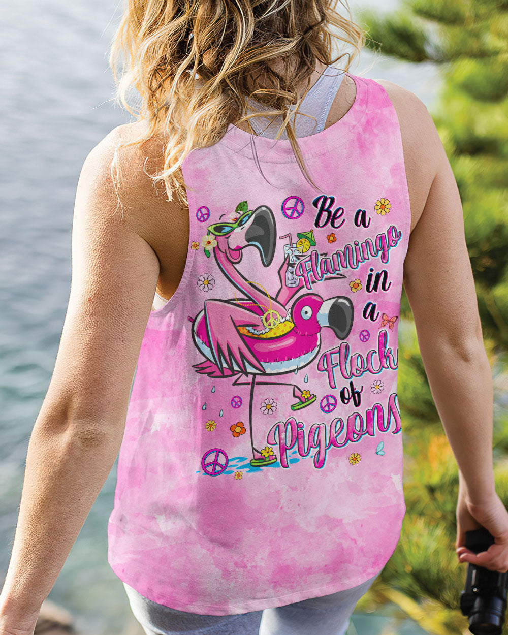BE A FLAMINGO IN A FLOCK OF PIGEONS ALL OVER PRINT - TYQY2006244