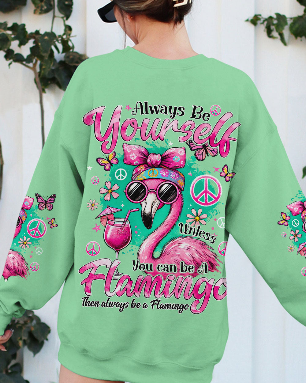 ALWAYS BE YOURSELF FLAMINGO ALL OVER PRINT - TYQY2006246
