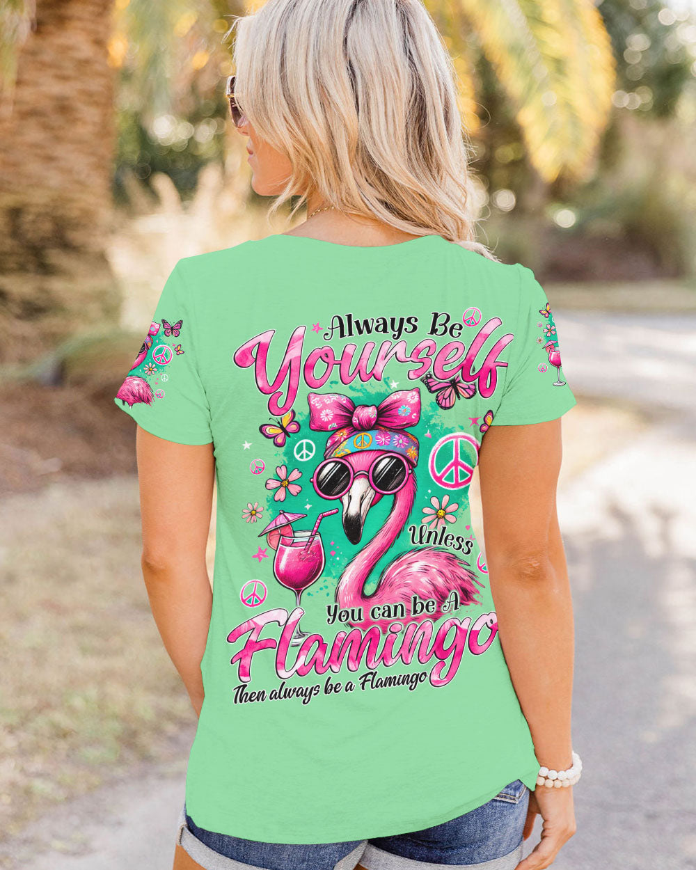 ALWAYS BE YOURSELF FLAMINGO ALL OVER PRINT - TYQY2006246