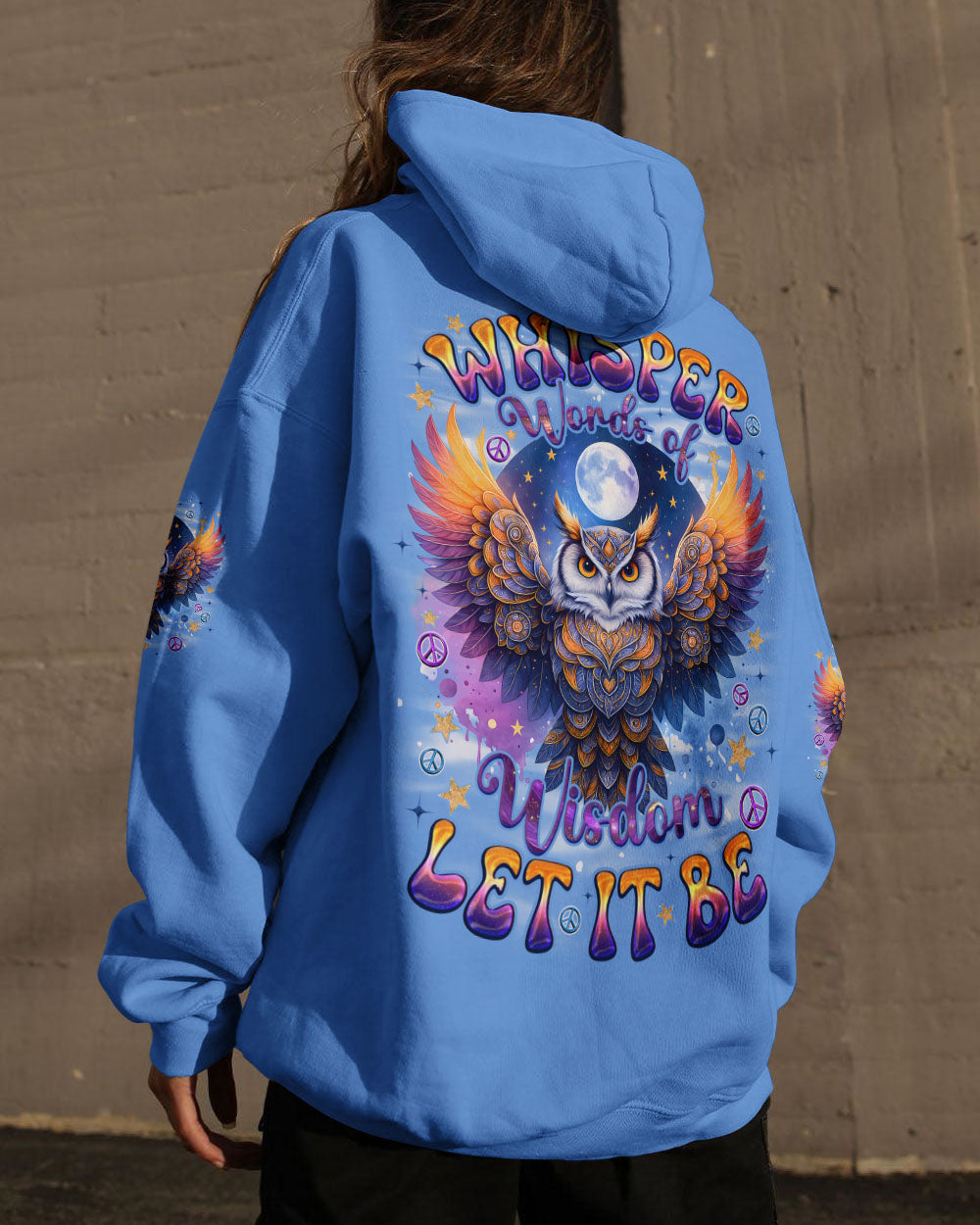 WHISPER WORDS OF WISDOM LET IT BE OWL ALL OVER PRINT - TYQY2010252