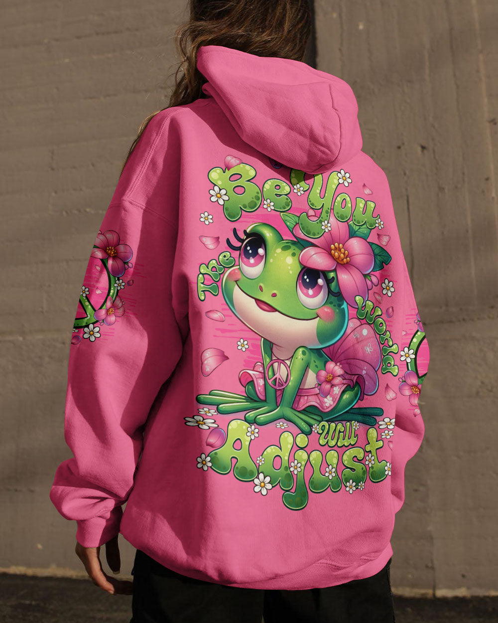 BE YOU THE WORLD WILL ADJUST FROG ALL OVER PRINT - TYQY2025252