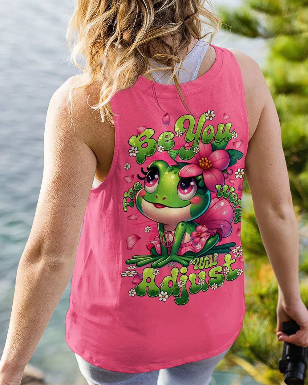 BE YOU THE WORLD WILL ADJUST FROG ALL OVER PRINT - TYQY2025252