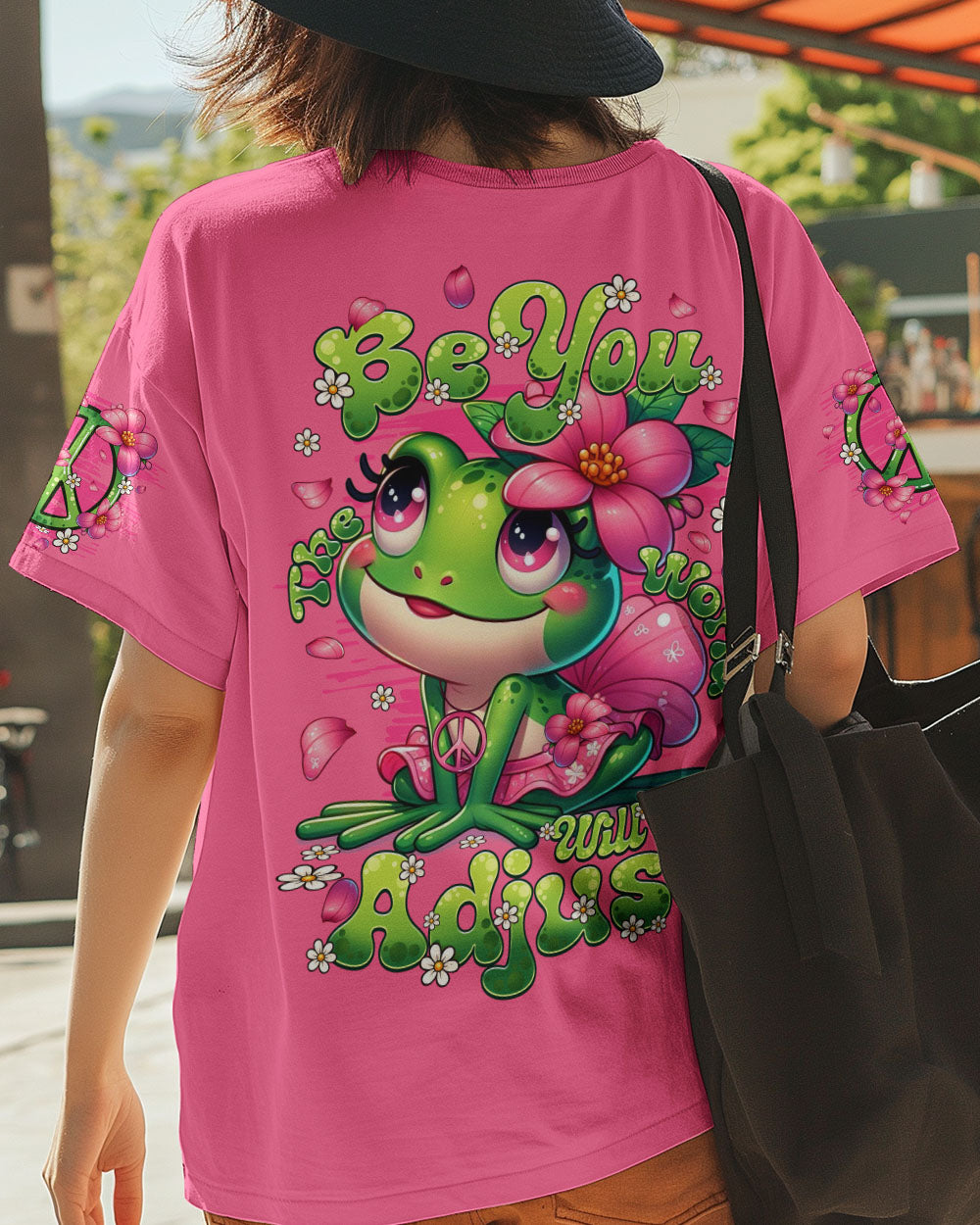BE YOU THE WORLD WILL ADJUST FROG ALL OVER PRINT - TYQY2025252