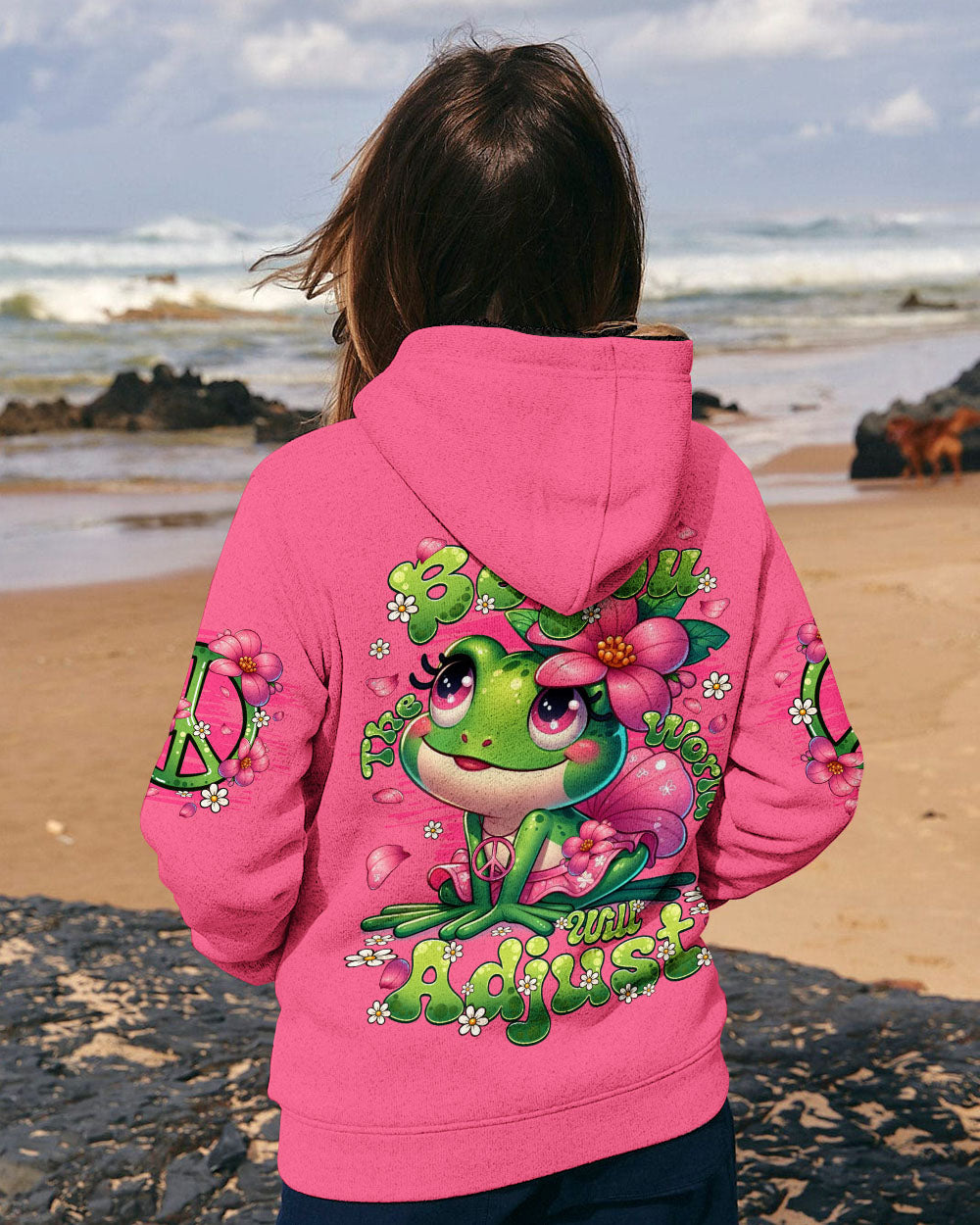 BE YOU THE WORLD WILL ADJUST FROG ALL OVER PRINT - TYQY2025252