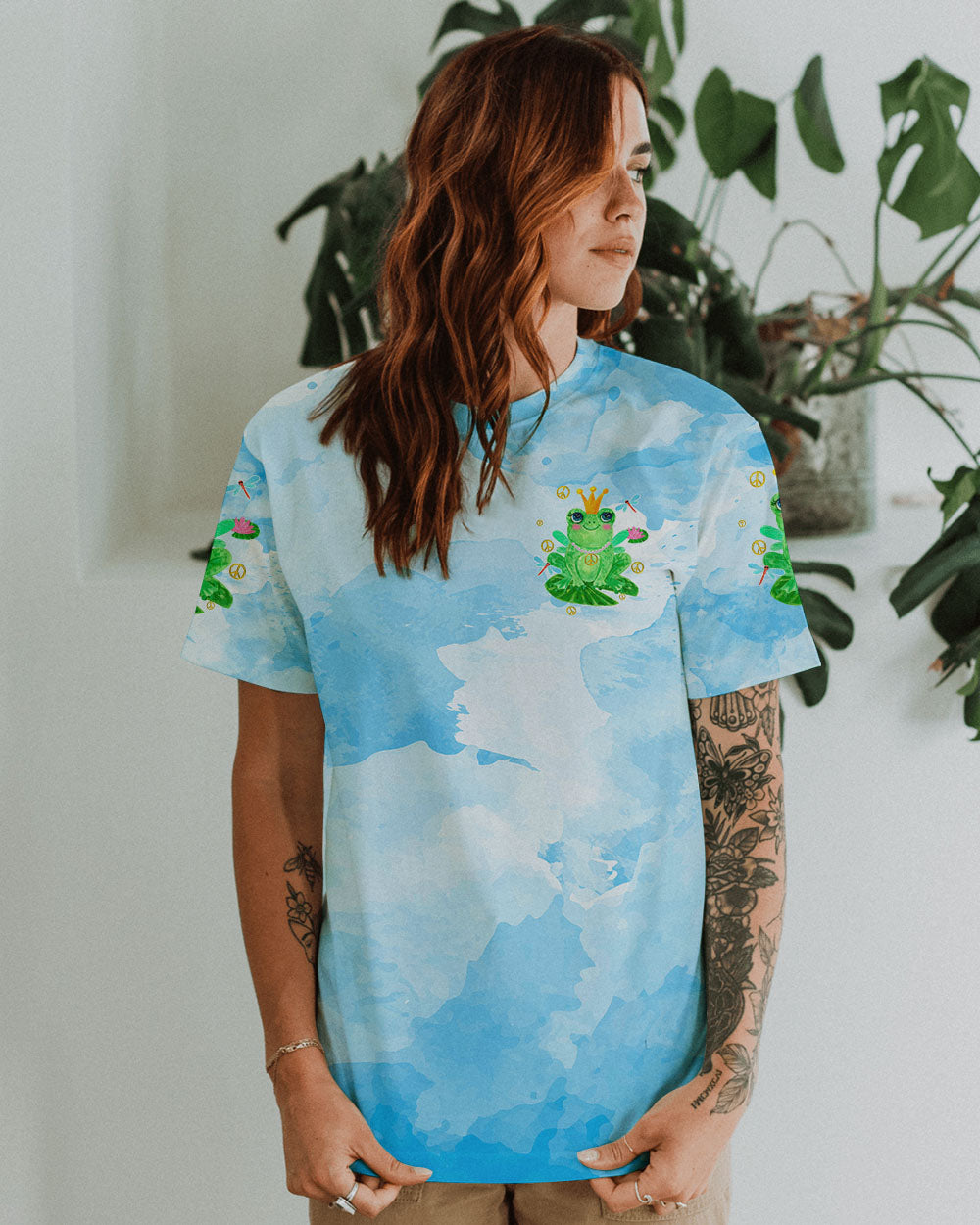 BE YOU THE WORLD WILL ADJUST FROG ALL OVER PRINT - TYQY2103244