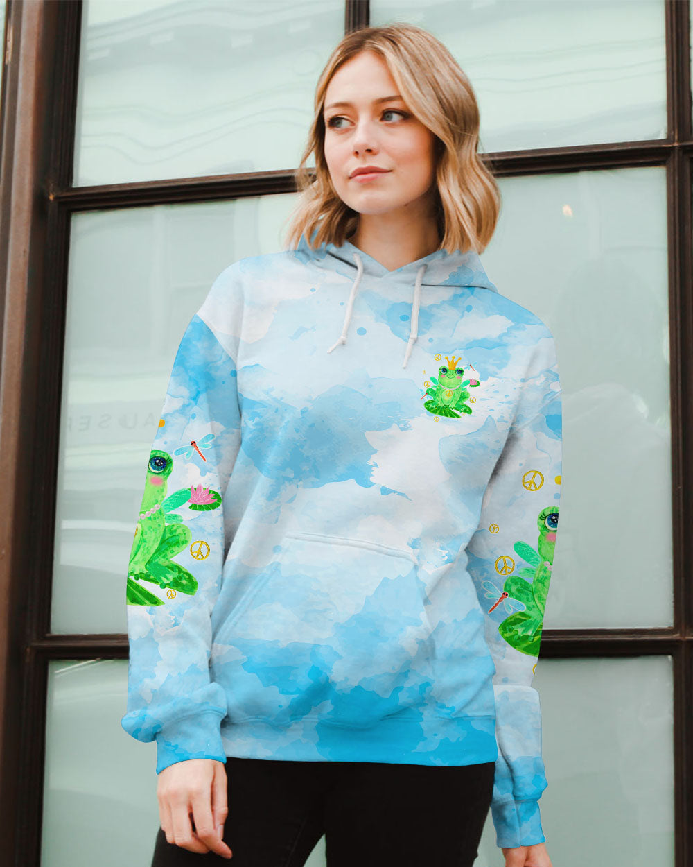 BE YOU THE WORLD WILL ADJUST FROG ALL OVER PRINT - TYQY2103244