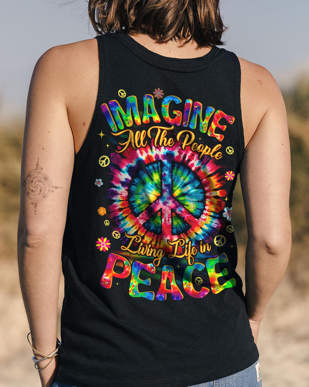 IMAGINE ALL THE PEOPLE LIVING LIFE IN PEACE TIE DYE ALL OVER PRINT - TYQY2105251