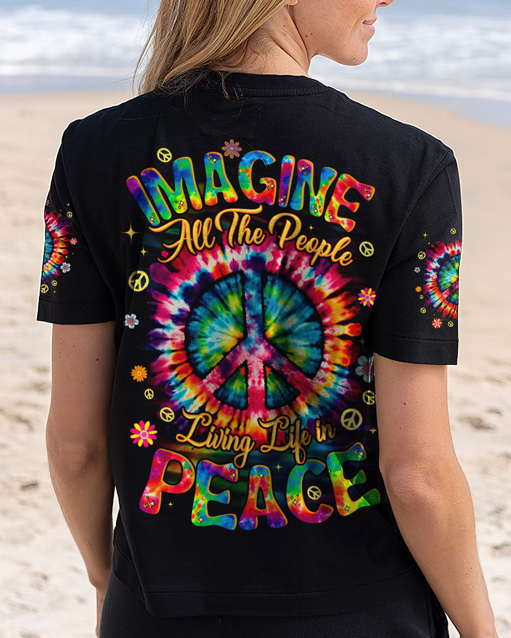 IMAGINE ALL THE PEOPLE LIVING LIFE IN PEACE TIE DYE ALL OVER PRINT - TYQY2105251