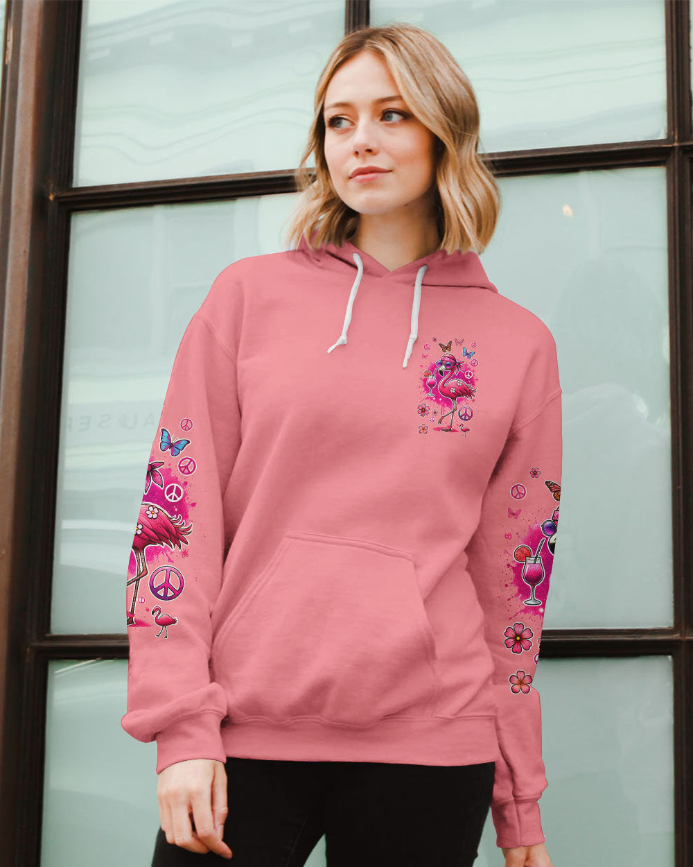 DON'T THINK YOU MUST BE NORMAL FLAMINGO ALL OVER PRINT - TYQY2106246