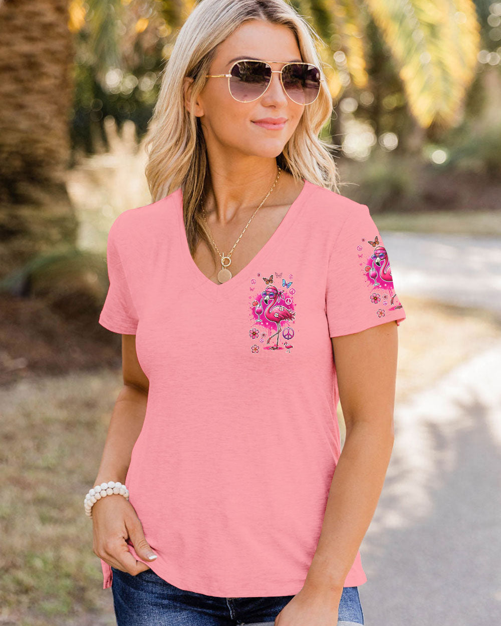 DON'T THINK YOU MUST BE NORMAL FLAMINGO ALL OVER PRINT - TYQY2106246