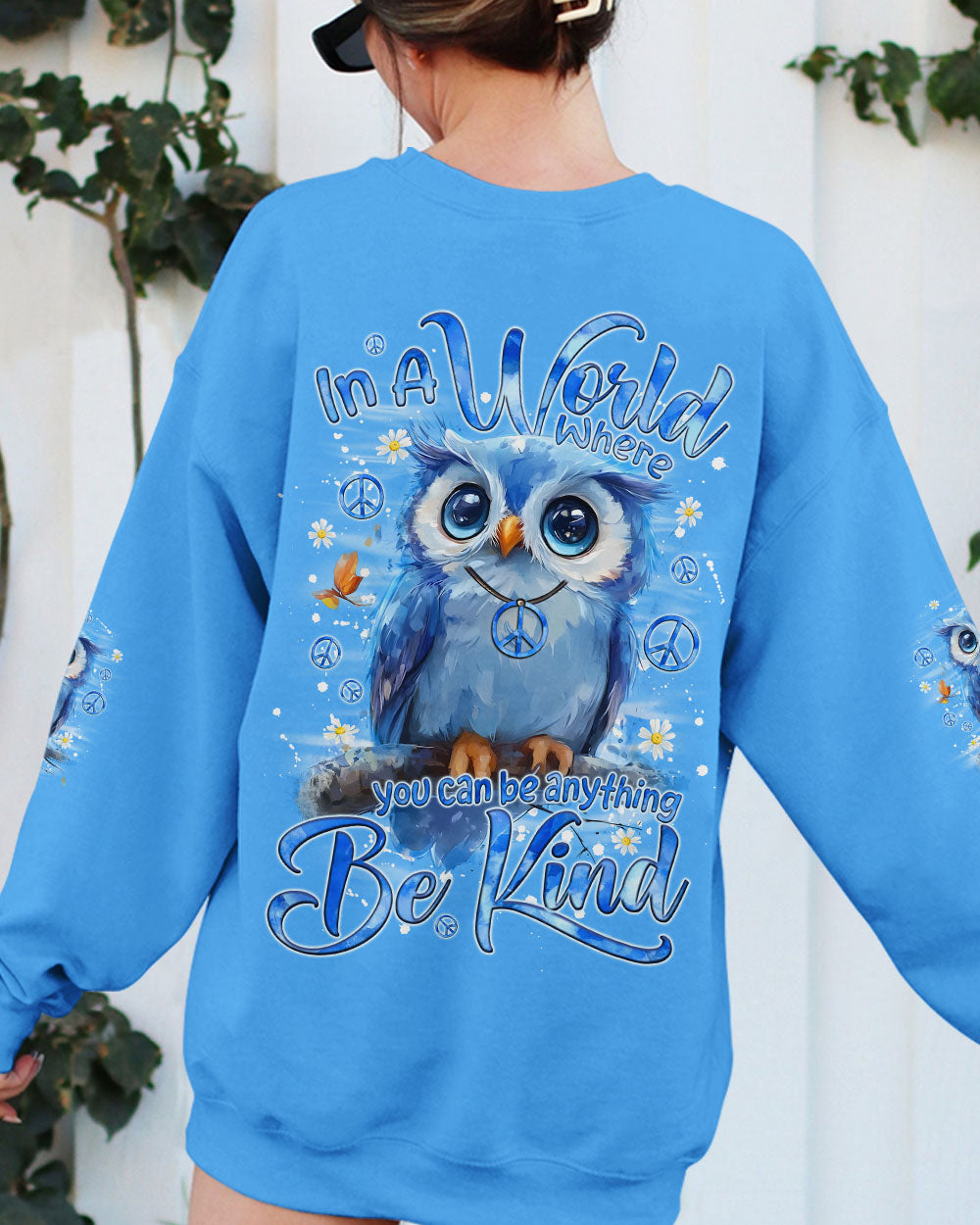 IN A WORLD WHERE YOU CAN BE ANYTHING BE KIND OWL ALL OVER PRINT - TYQY2110252
