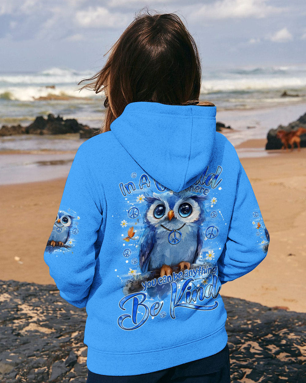 IN A WORLD WHERE YOU CAN BE ANYTHING BE KIND OWL ALL OVER PRINT - TYQY2110252
