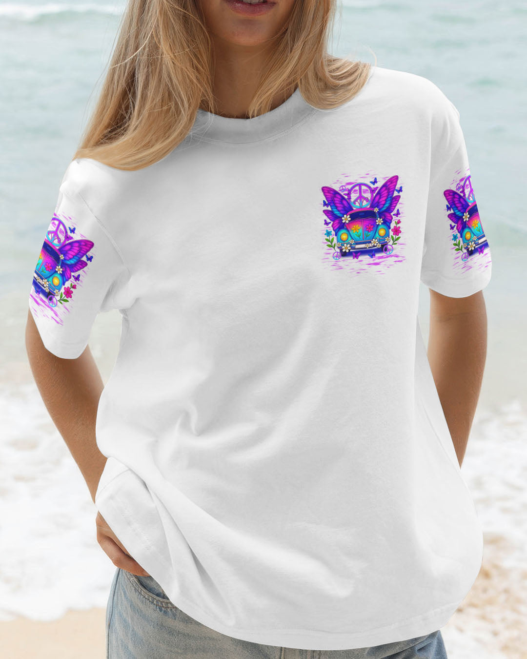 RUNNING AGAINST THE WIND BUTTERFLY CAR ALL OVER PRINT - TYQY1405251