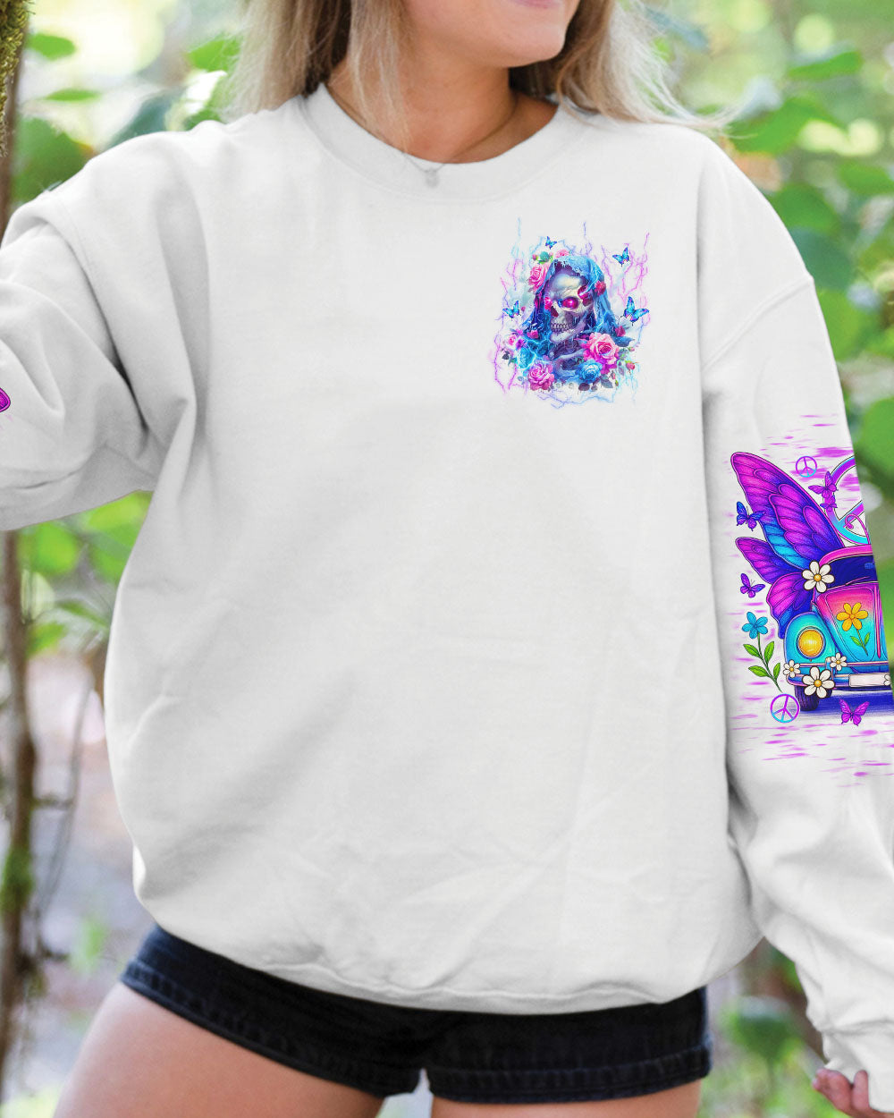 RUNNING AGAINST THE WIND BUTTERFLY CAR ALL OVER PRINT - TYQY1405251