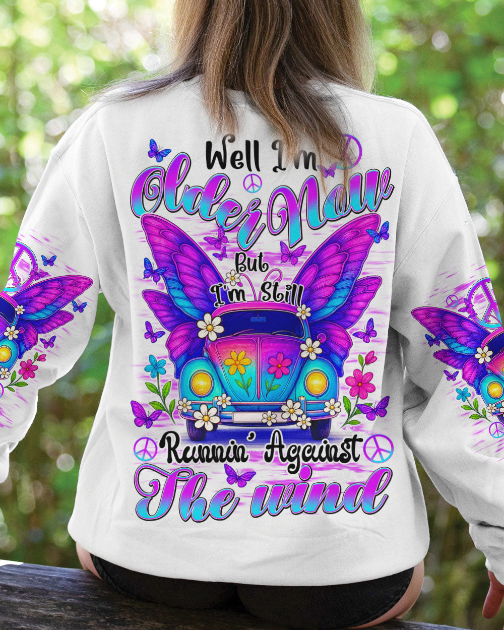 RUNNING AGAINST THE WIND BUTTERFLY CAR ALL OVER PRINT - TYQY1405251