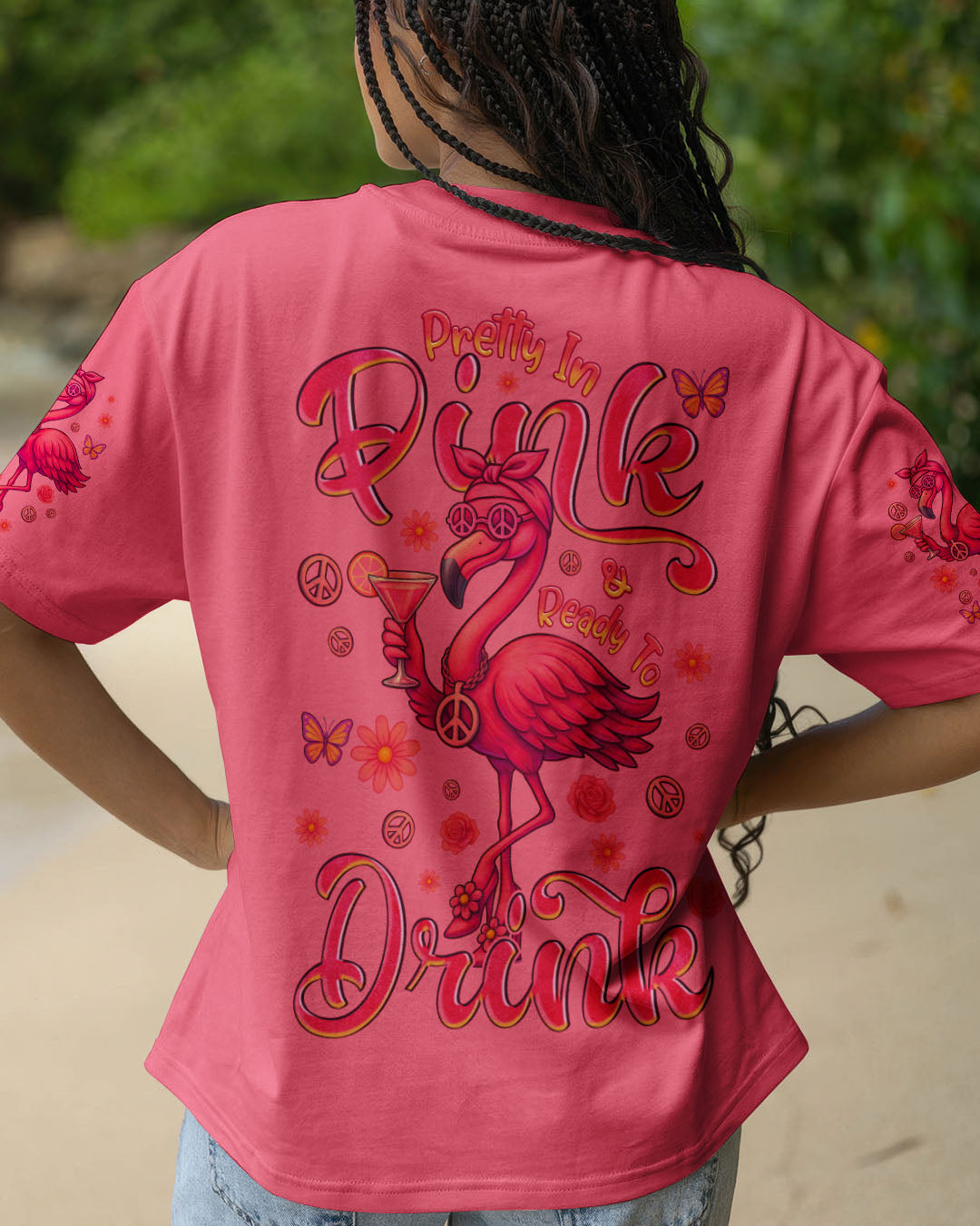 PRETTY IN PINK FLAMINGO ALL OVER PRINT - TYQY2205251
