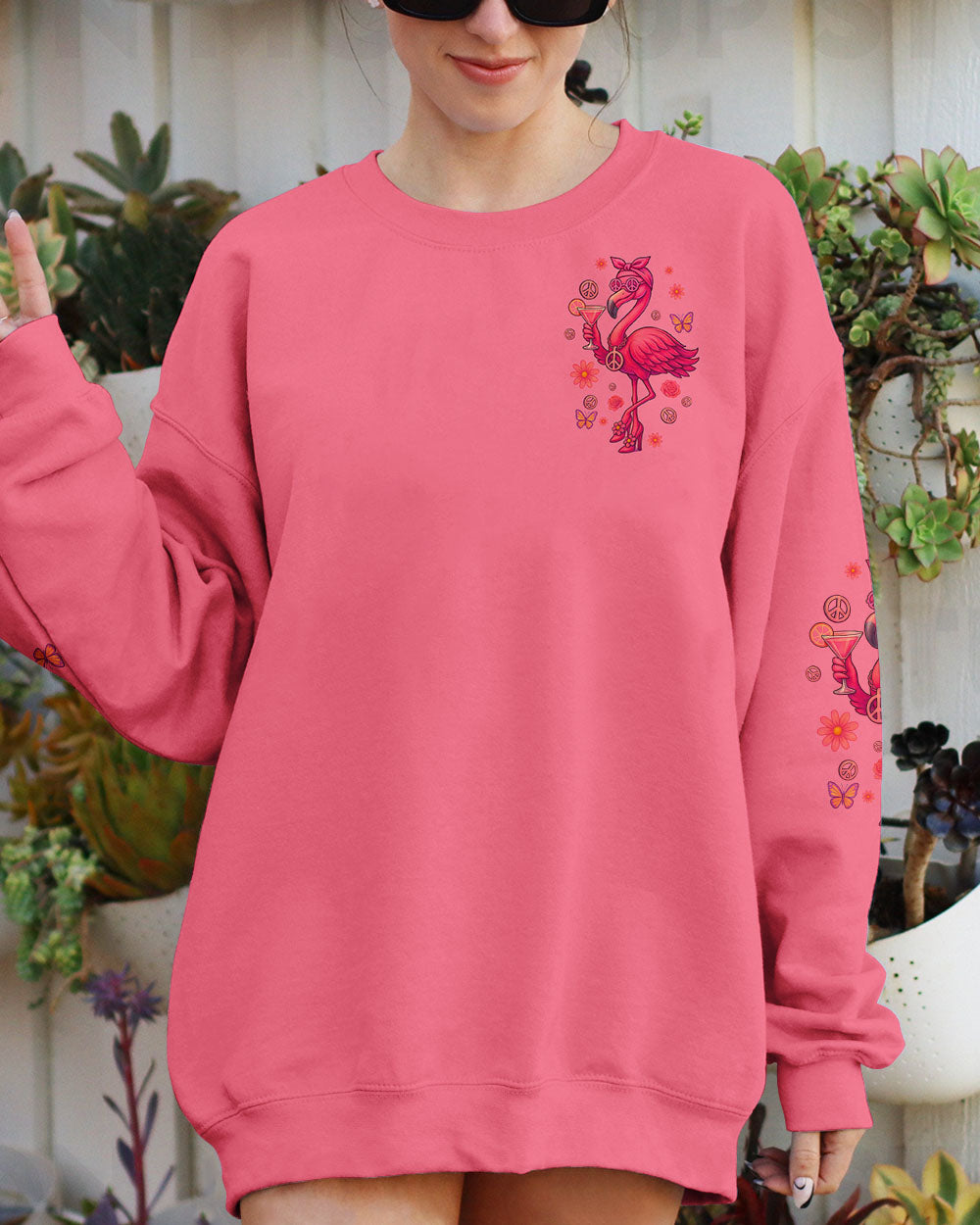 PRETTY IN PINK FLAMINGO ALL OVER PRINT - TYQY2205251