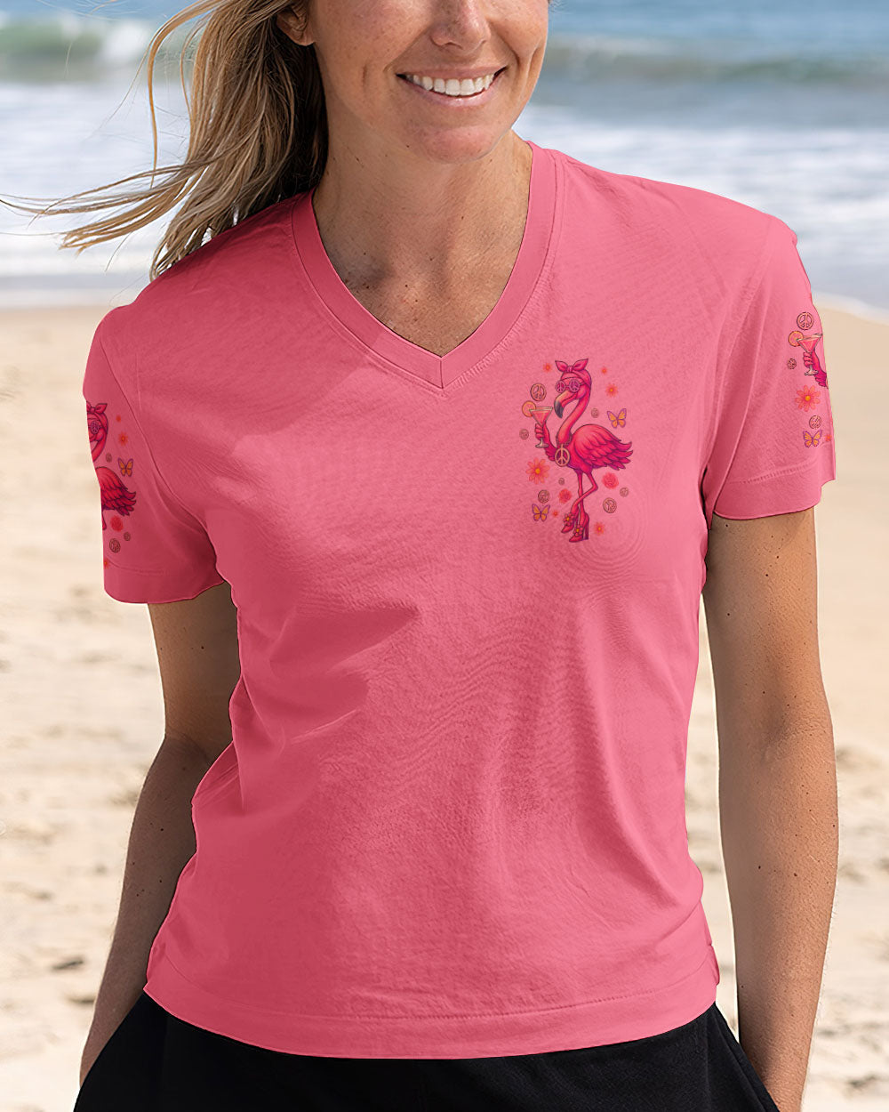 PRETTY IN PINK FLAMINGO ALL OVER PRINT - TYQY2205251