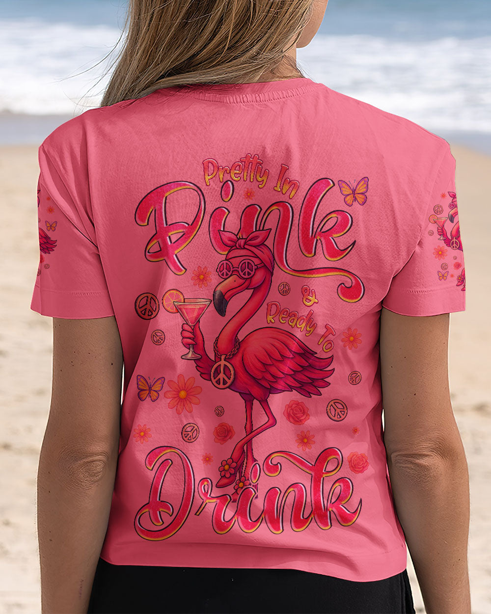 PRETTY IN PINK FLAMINGO ALL OVER PRINT - TYQY2205251