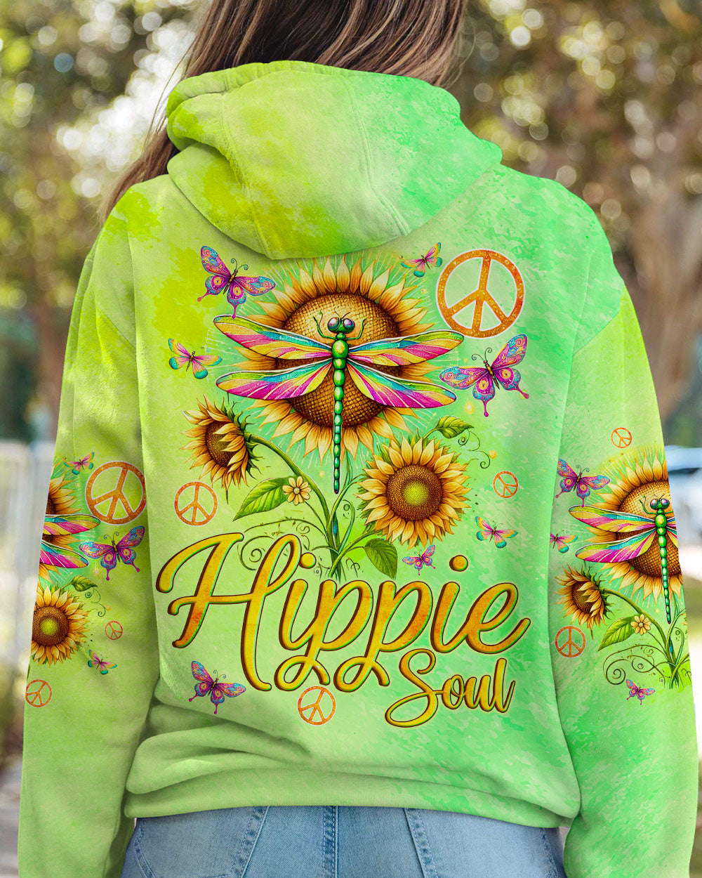 HIPPIE SOUL DRAGONFLY AND SUNFLOWER ALL OVER PRINT - TYQY2207244