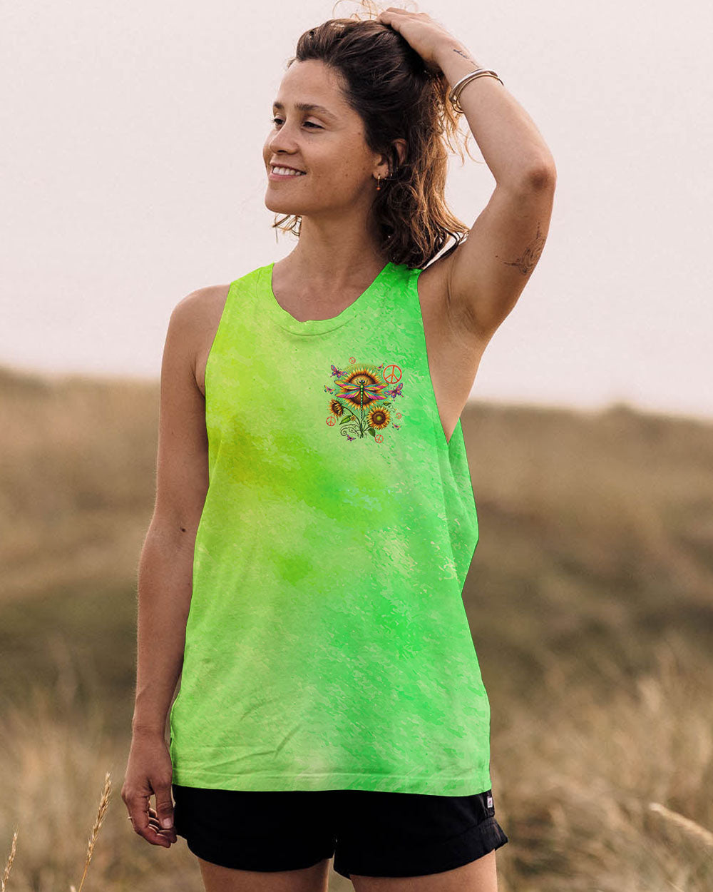 HIPPIE SOUL DRAGONFLY AND SUNFLOWER ALL OVER PRINT - TYQY2207244