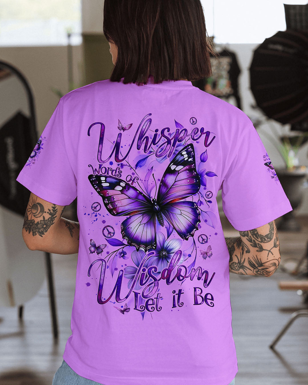 WHISPER WORDS OF WISDOM LET IT BE BUTTERFLY ALL OVER PRINT - TYQY2210251