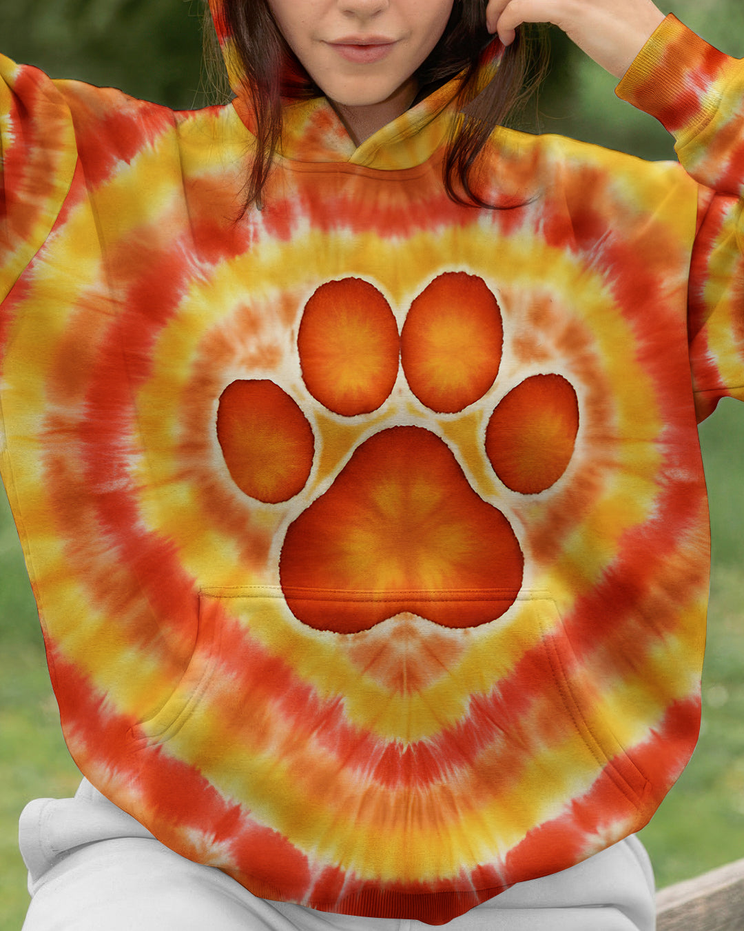 PAW PRINT ORANGE YELLOW ALL OVER PRINT - TYQY2212252
