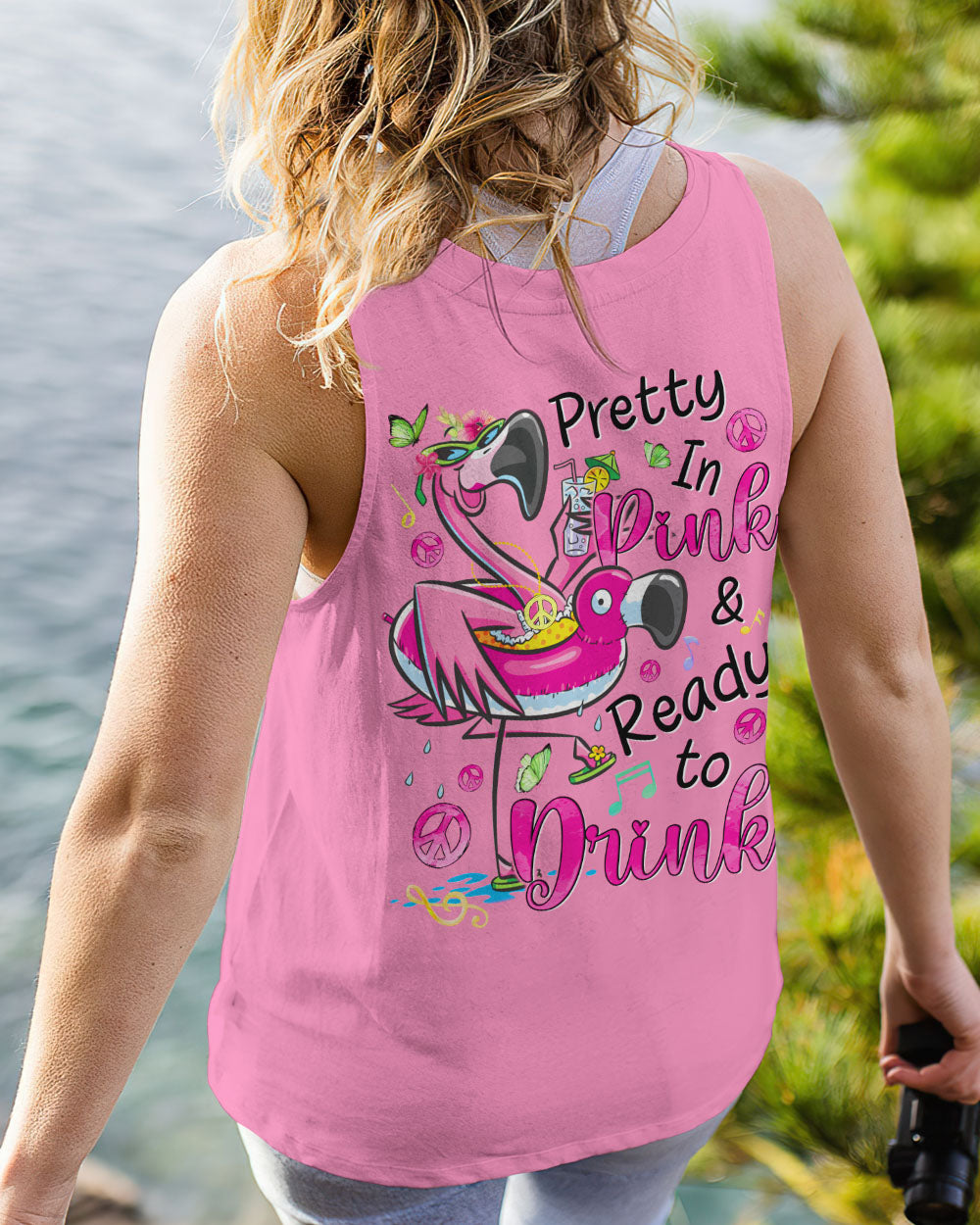 PRETTY IN PINK FLAMINGO ALL OVER PRINT - TYQY2305243