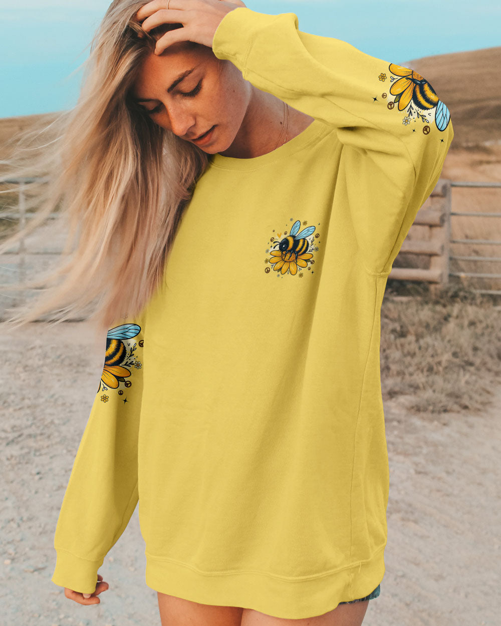 BEE KIND OR BEE QUIET ALL OVER PRINT - TYQY2306252