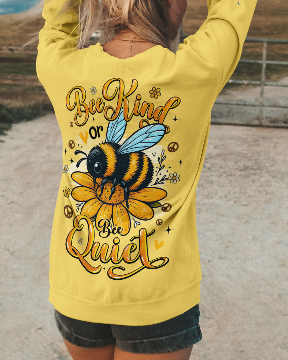 BEE KIND OR BEE QUIET ALL OVER PRINT - TYQY2306252