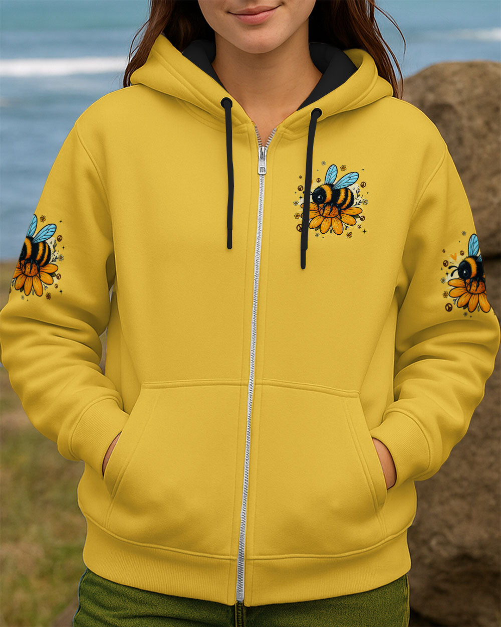 BEE KIND OR BEE QUIET ALL OVER PRINT - TYQY2306252