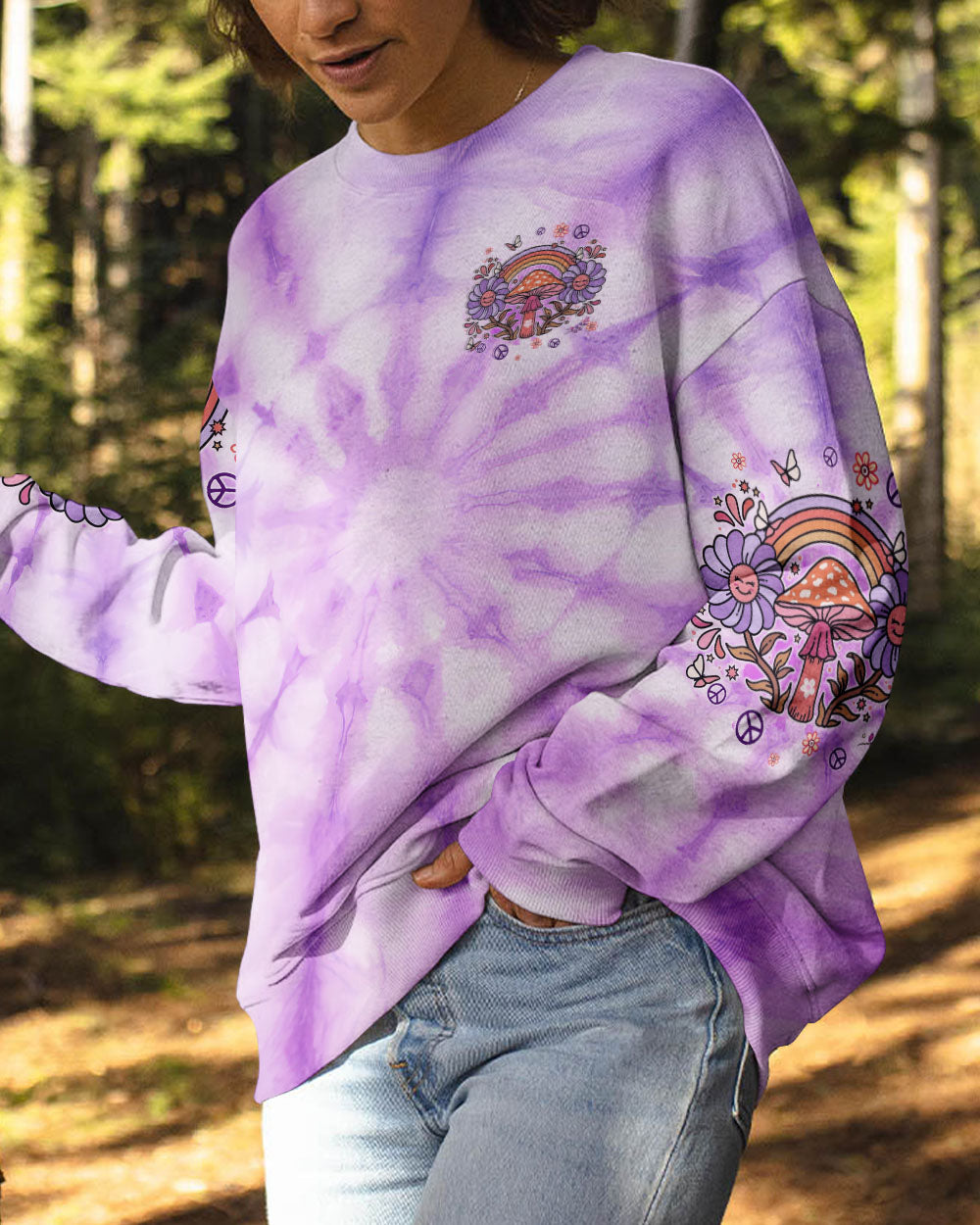 GO OUTSIDE TO LOOK INSIDE TIE DYE ALL OVER PRINT - TYQY2308243