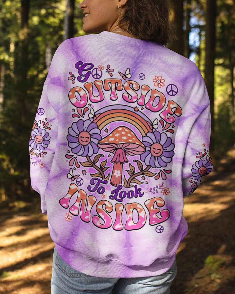 GO OUTSIDE TO LOOK INSIDE TIE DYE ALL OVER PRINT - TYQY2308243