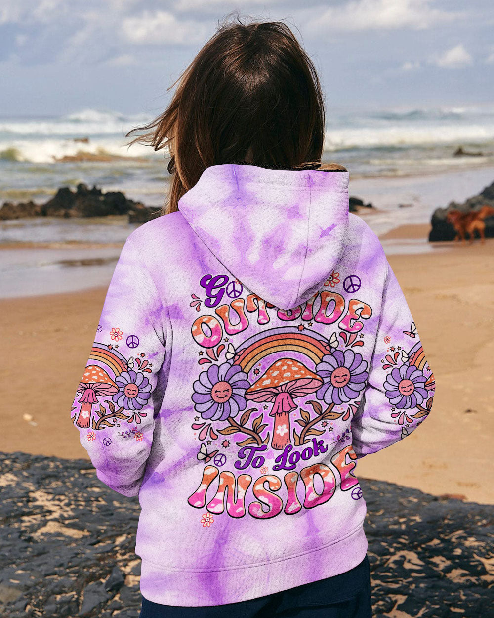 GO OUTSIDE TO LOOK INSIDE TIE DYE ALL OVER PRINT - TYQY2308243