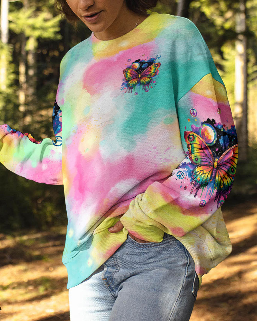 WHEN IT RAINS LOOK FOR RAINBOWS BUTTERFLY ALL OVER PRINT - TYQY2308244