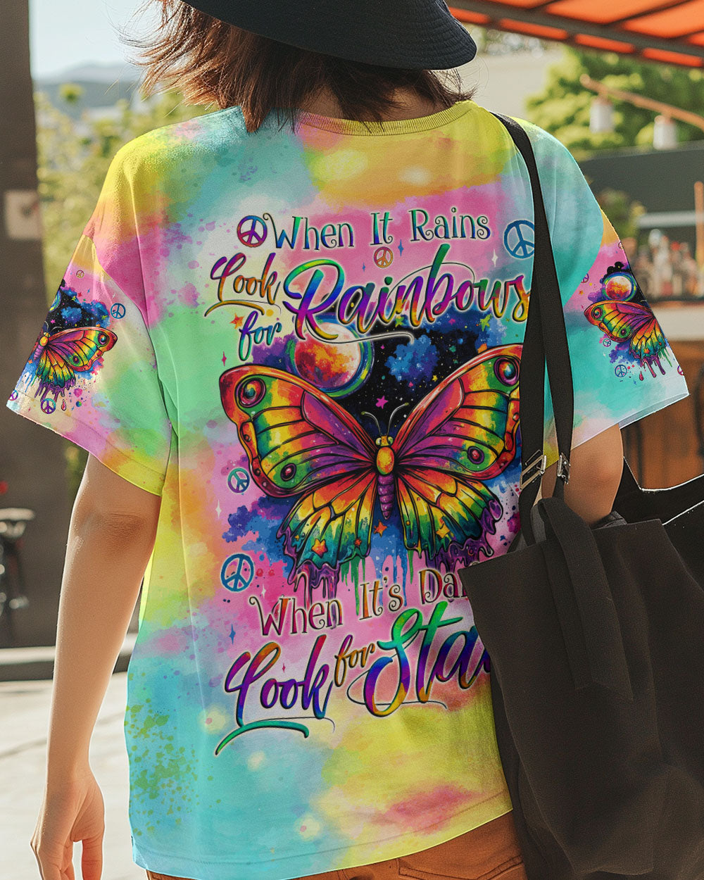 WHEN IT RAINS LOOK FOR RAINBOWS BUTTERFLY ALL OVER PRINT - TYQY2308244