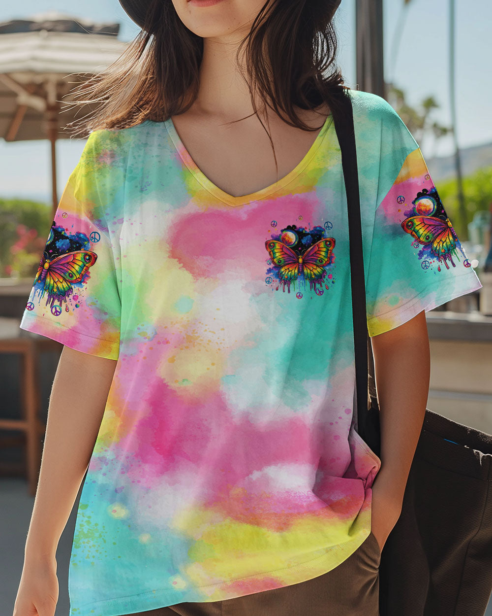 WHEN IT RAINS LOOK FOR RAINBOWS BUTTERFLY ALL OVER PRINT - TYQY2308244