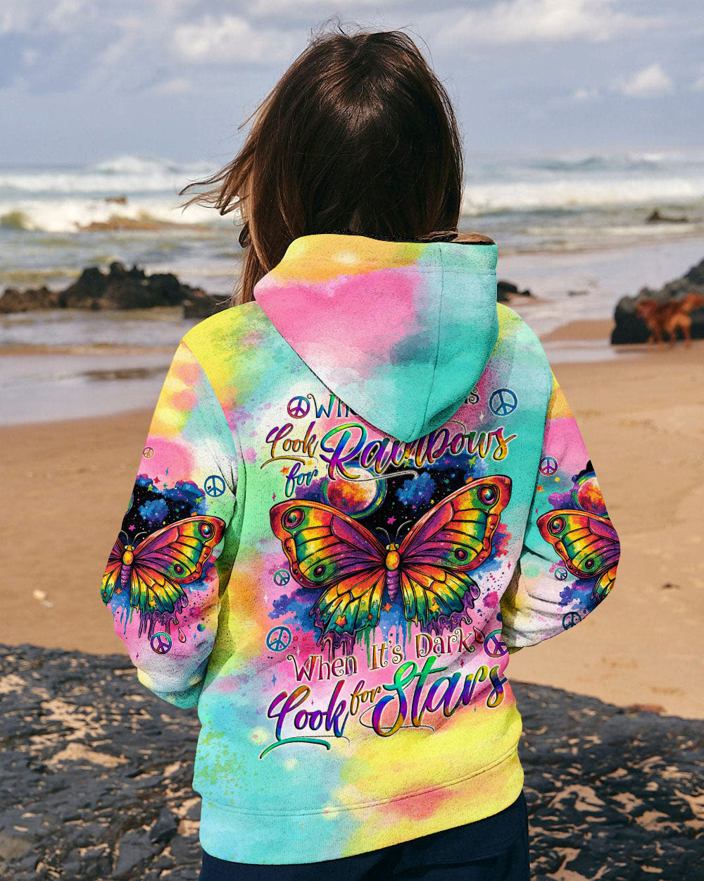 WHEN IT RAINS LOOK FOR RAINBOWS BUTTERFLY ALL OVER PRINT - TYQY2308244