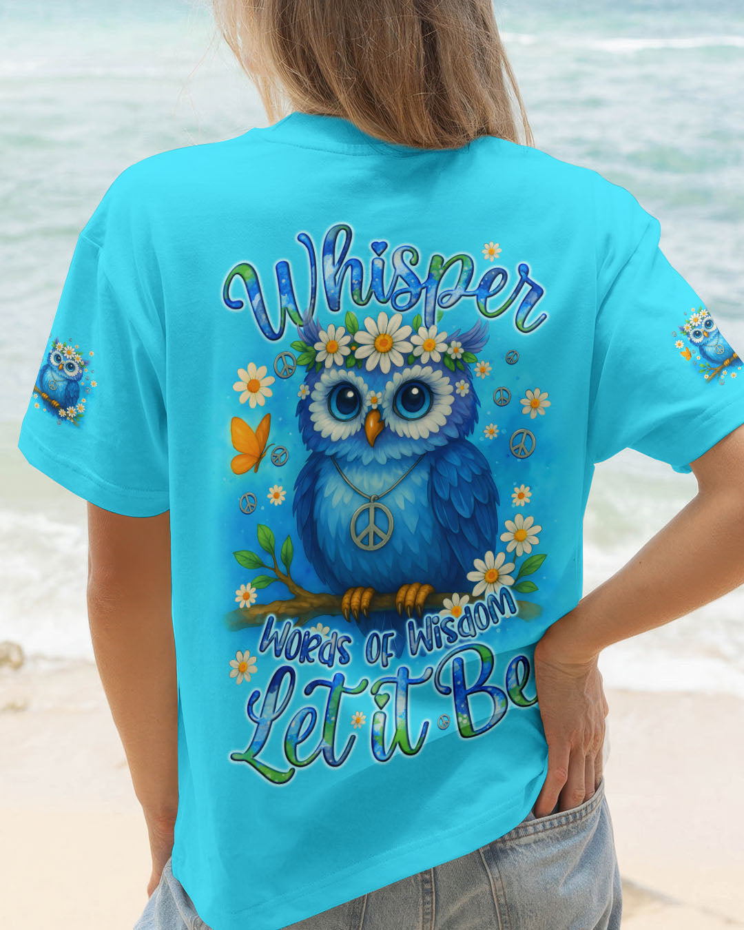 WHISPER WORDS OF WISDOM LET IT BE OWL ALL OVER PRINT - TYQY2310252